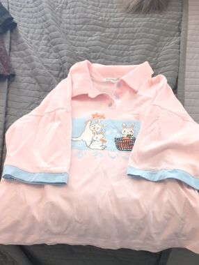 Pink, Bunny Polo Shirt